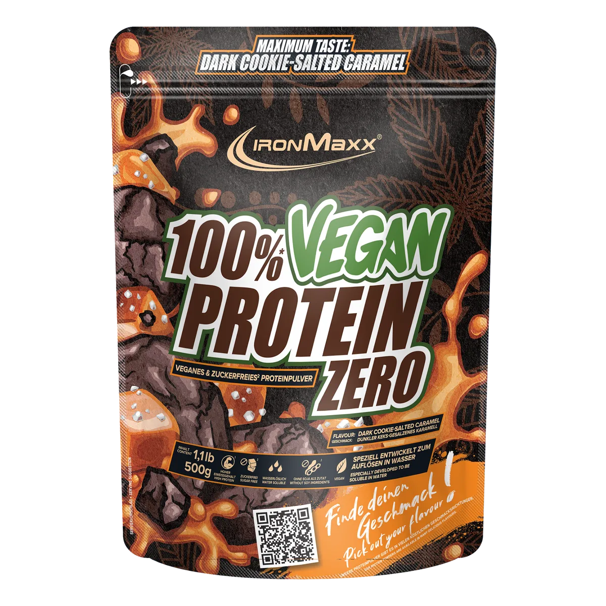 100% Vegan Protein Zero (500g) - Dark Cookie Salted Caramel