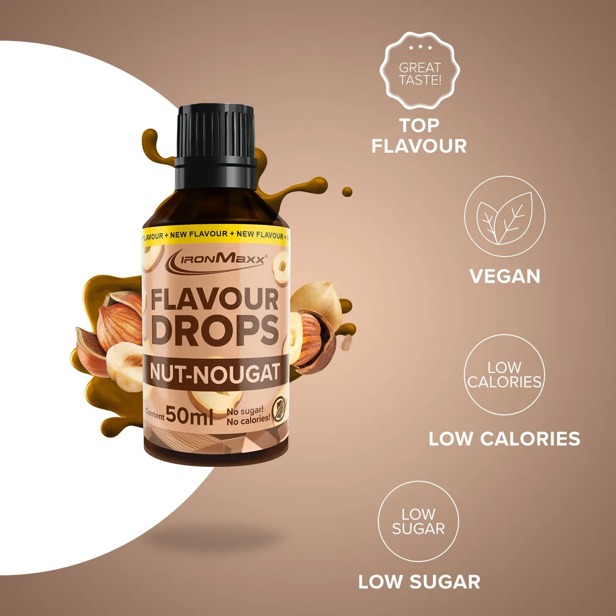 Flavour Drops (50ml) - Nuss Nougat – Bild 7