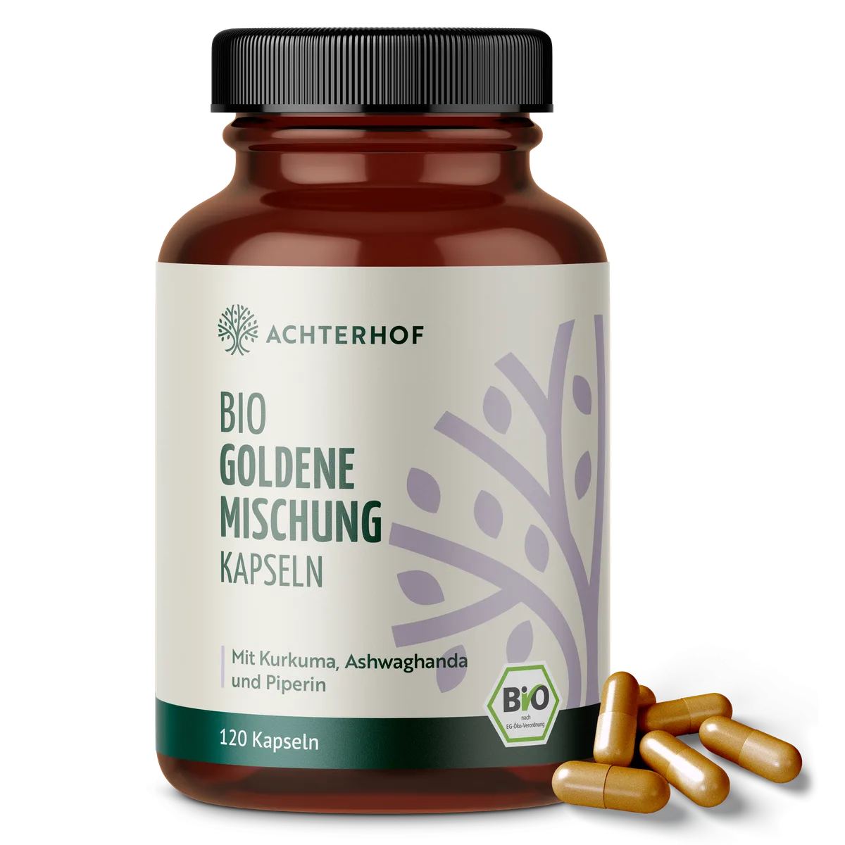 Goldene Mischung Kapseln Bio – mit Piperin (120 Kapseln)