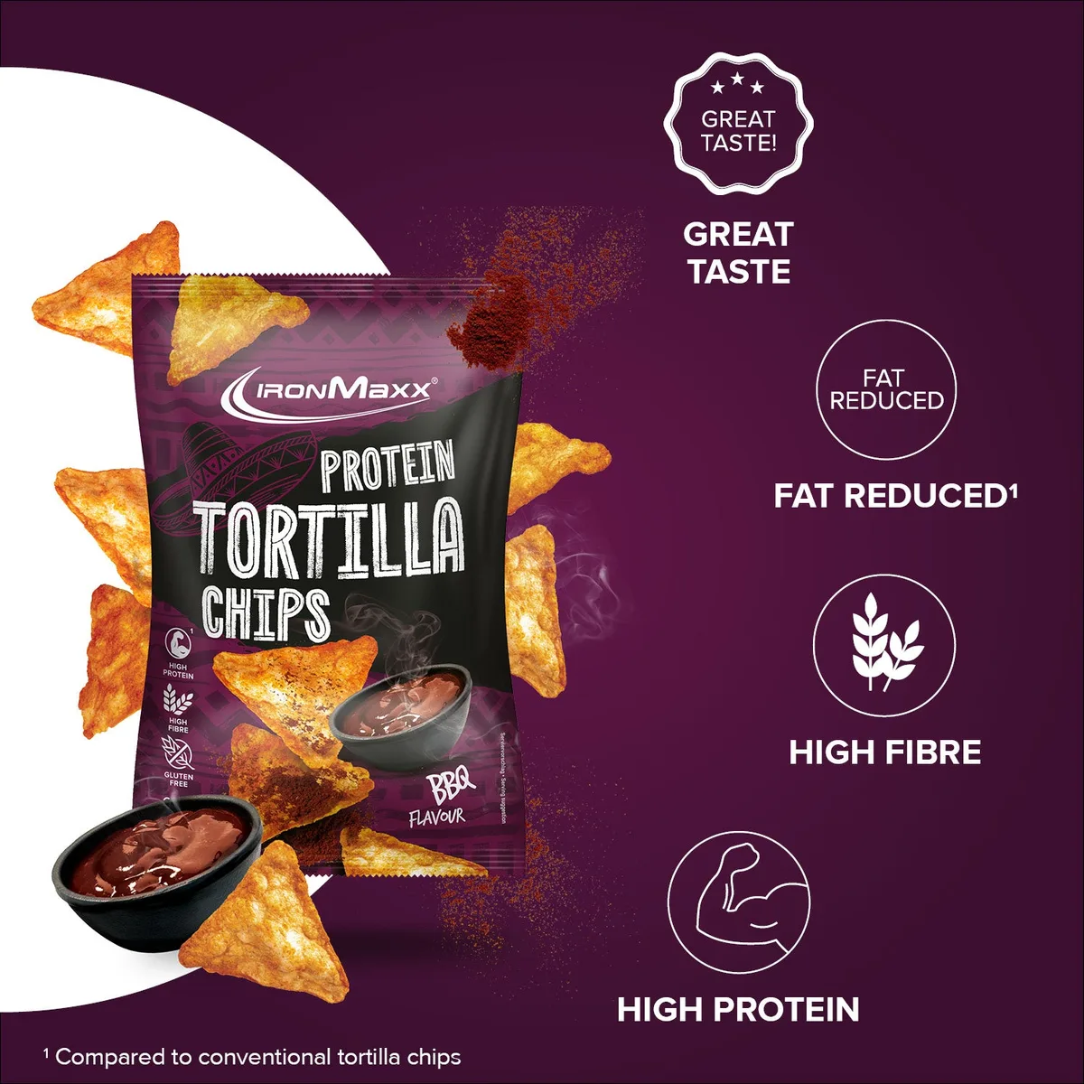 Protein Tortilla Chips 2.0 (60g) - Barbecue – Bild 2