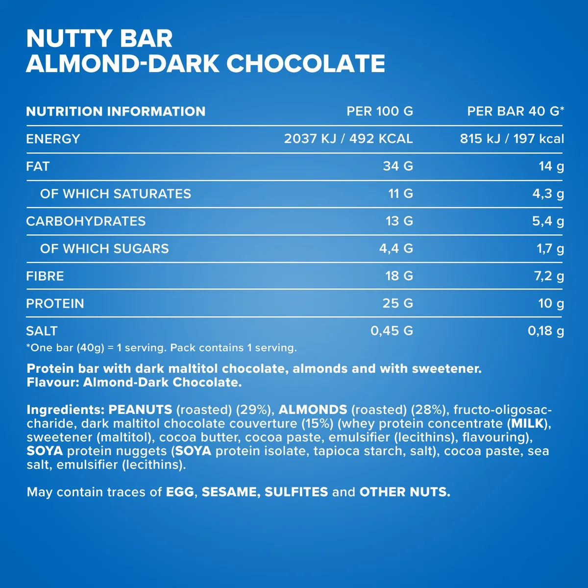Nutty Bar (40g) - Dark Chocolate Nut – Bild 4