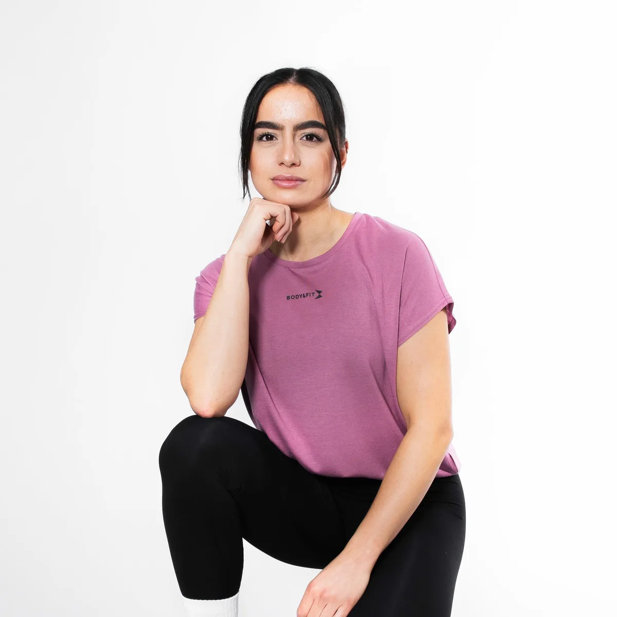 Essential casual T-shirt Mauve / XS
