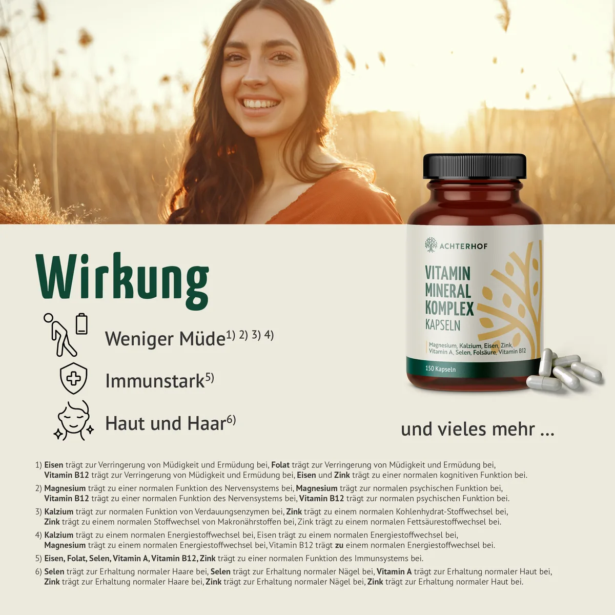 Vitamin Mineral Komplex (150 Kapseln) – Bild 4