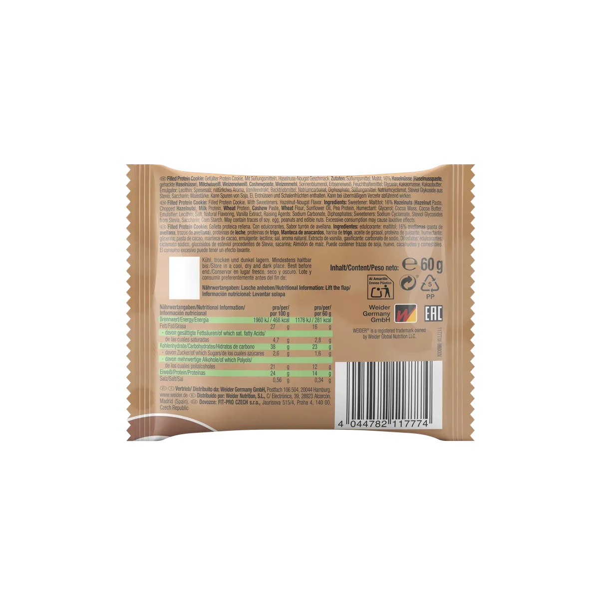12er Box | Joe's Filled Protein Cookies Hazelnut-Nougat – Bild 4