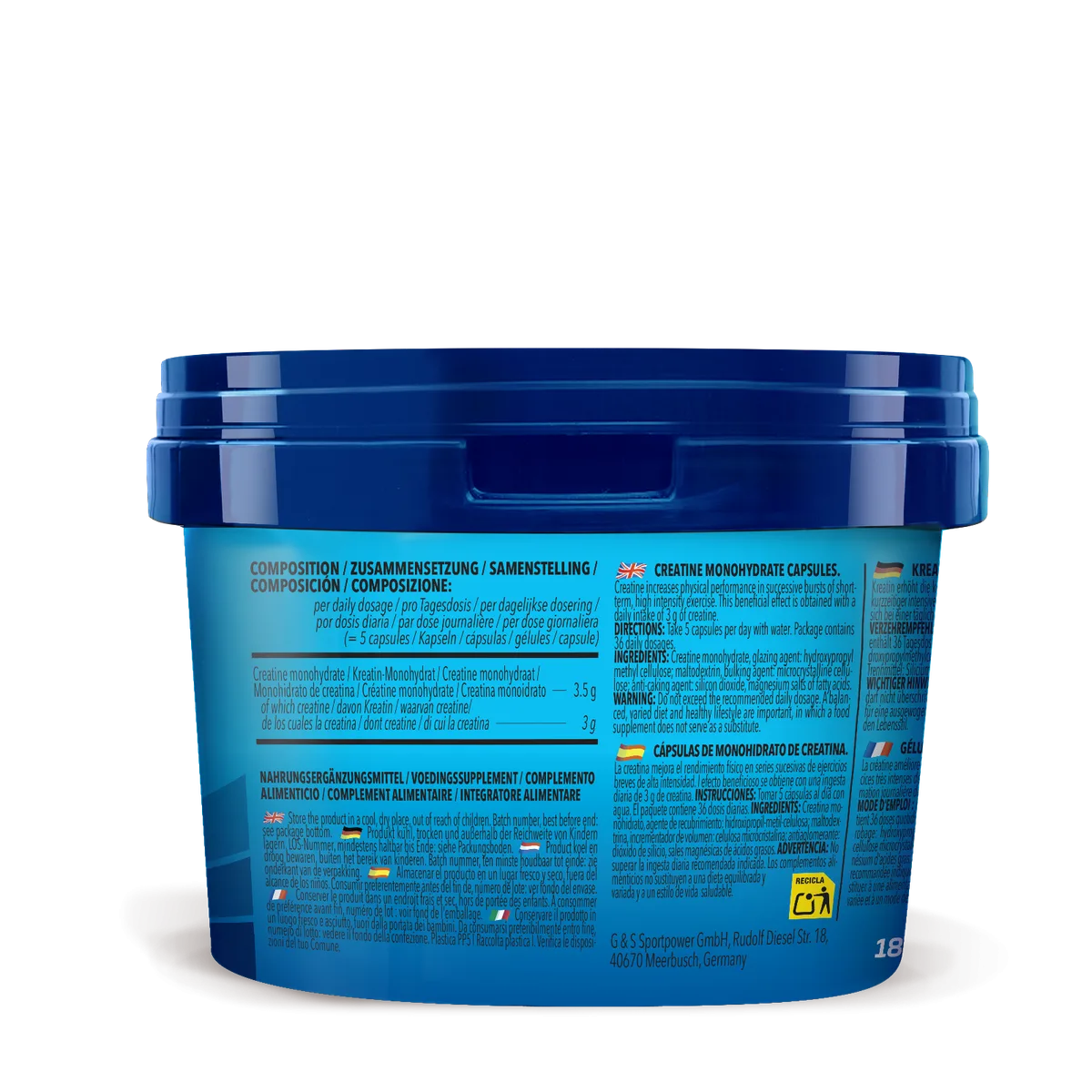 Creatine Monohydrate (180 Kapseln) – Bild 2