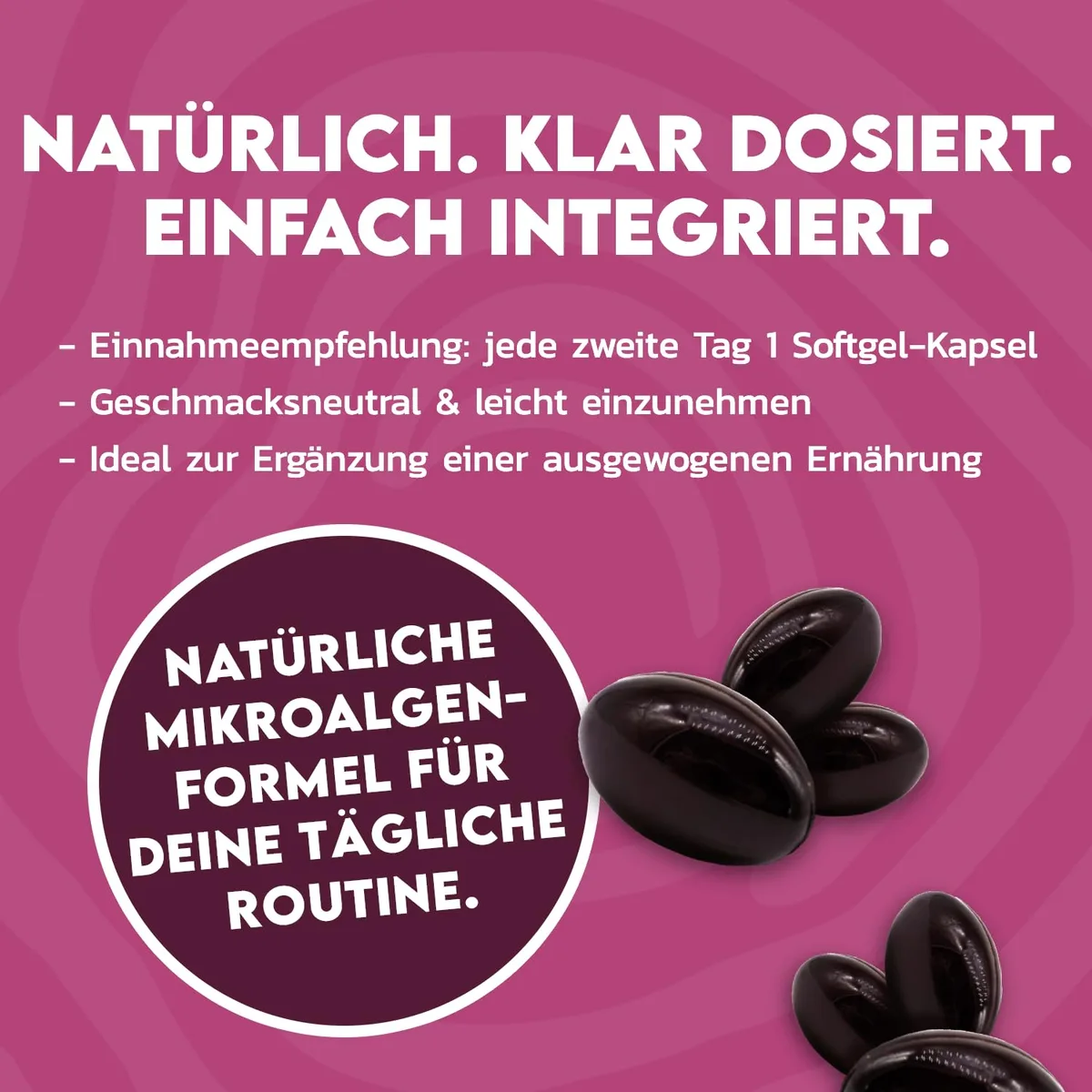 INLEAD - Astaxanthin | natürlich aus Mikroalgen | 6 mg pro Tagesportion - mit natürlichem Vitamin E - 60 vegane Softgel Kapseln – Bild 4