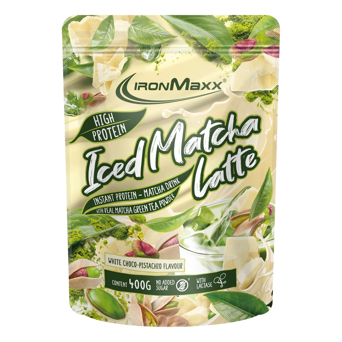 Iced Matcha Latte (400g) - White Choco-Pistachio