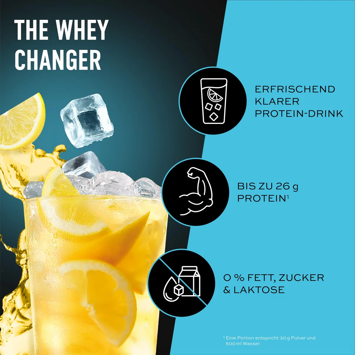 ESN ISOCLEAR Whey Isolate Protein Pulver, Lemon Iced Tea, 908 g, Proteinlimo mit fruchtig leckerem Geschmack, clear Whey - made in Germany – Bild 2