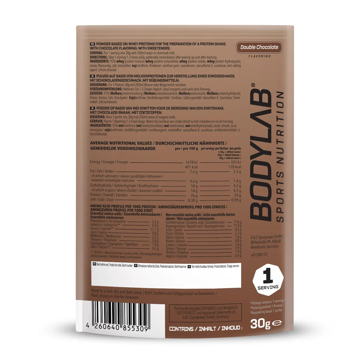 Whey Protein Probe (30g) Double Chocolate – Bild 2