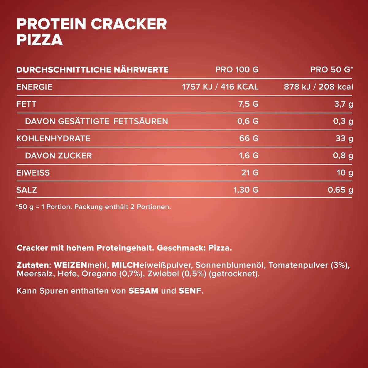 Protein Cracker (100g) - Pizza – Bild 4