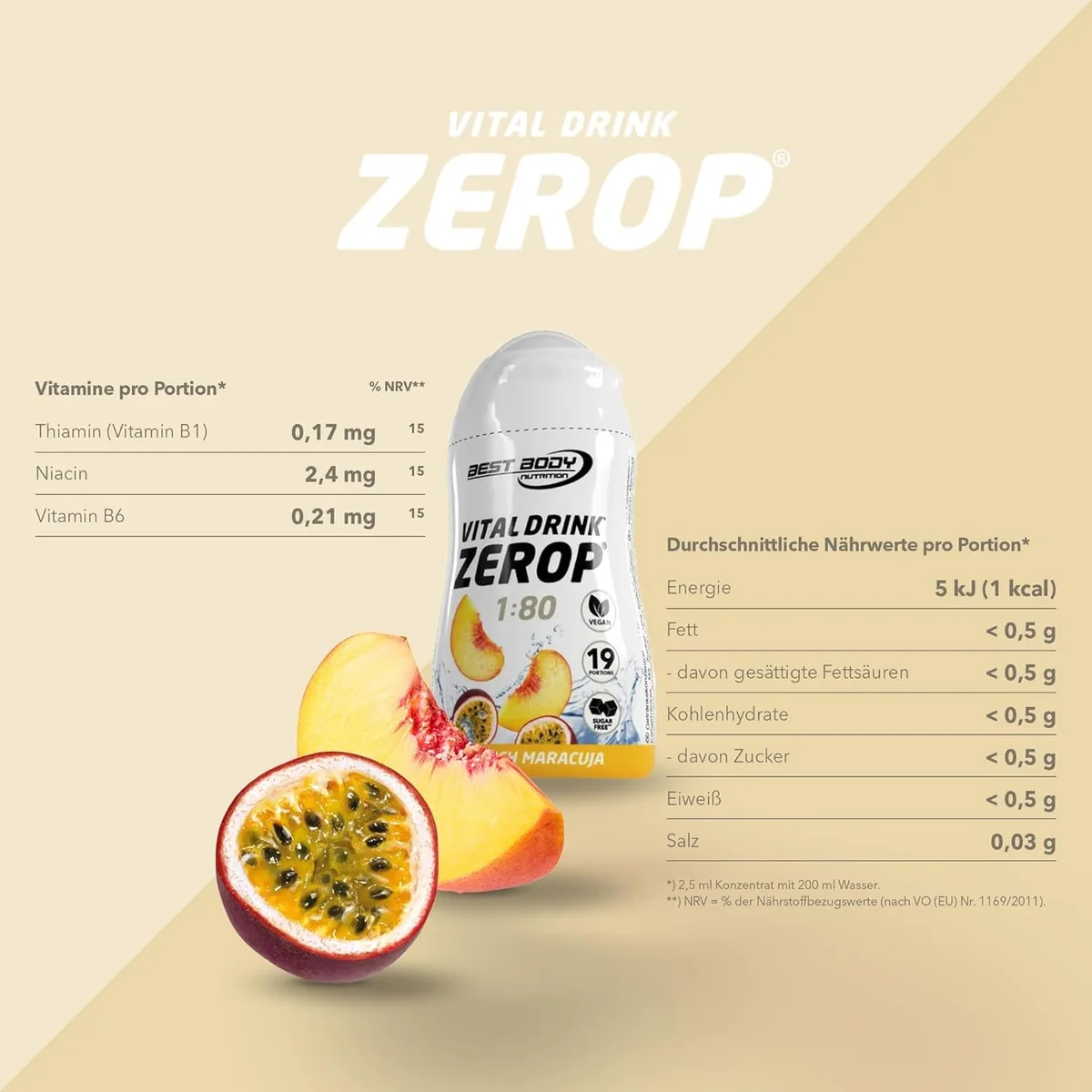 Vital Drink Zerop (48ml) Waldmeister – Bild 8
