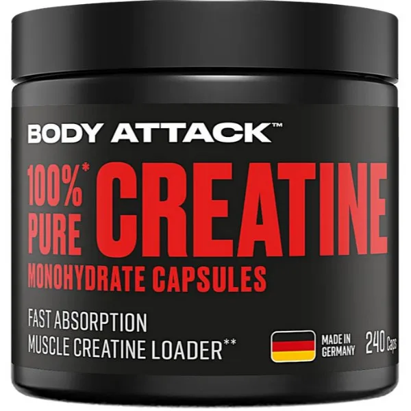 Body Attack Creatine Capsules, 240 Kaps.