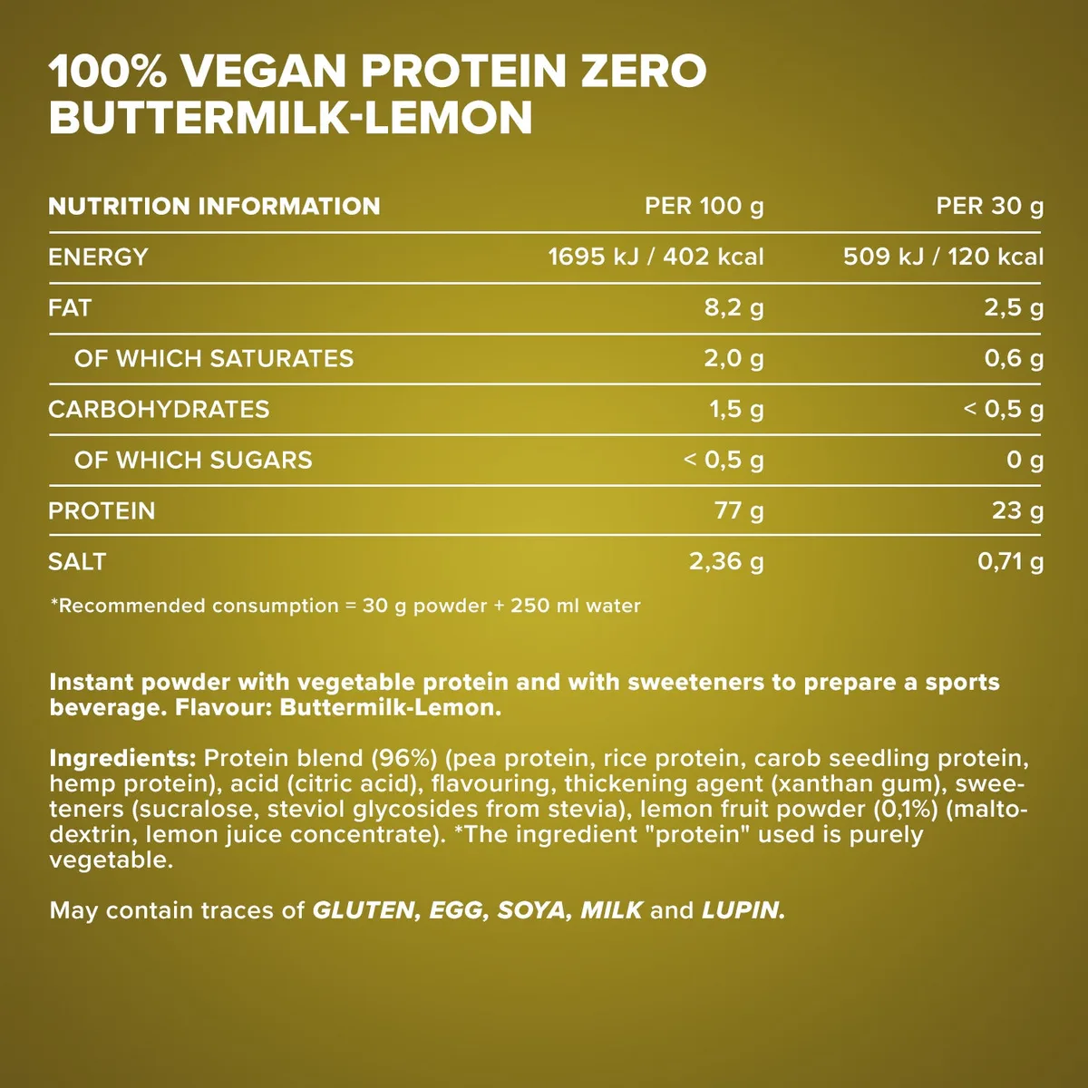Vegan Protein Zero - buttermilk lemon – Bild 5