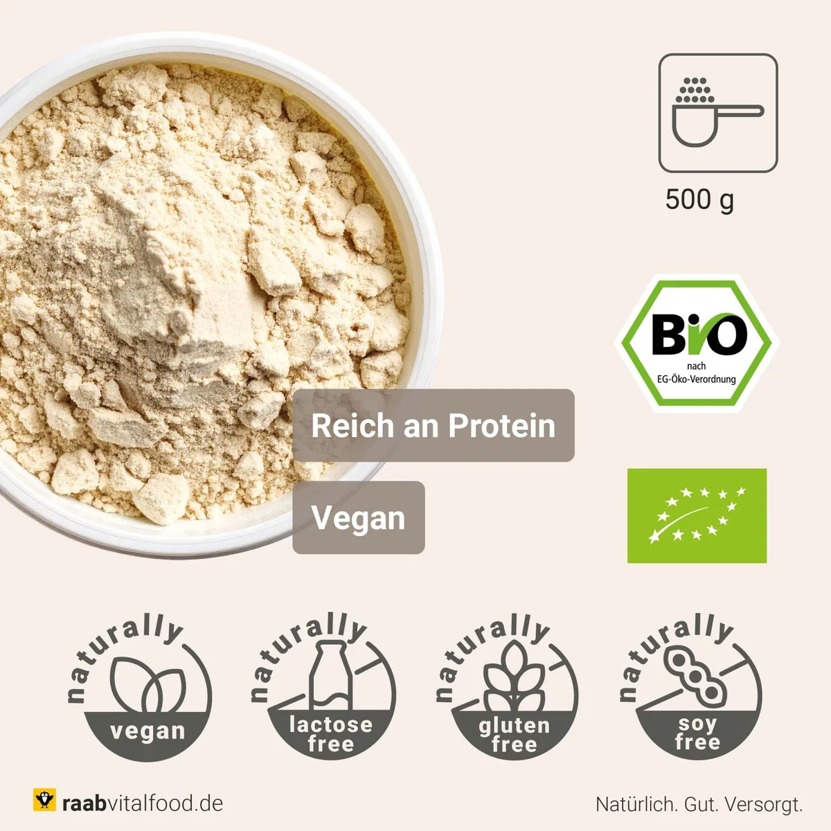 Bio Protein Shake Pure (500g) – Bild 4