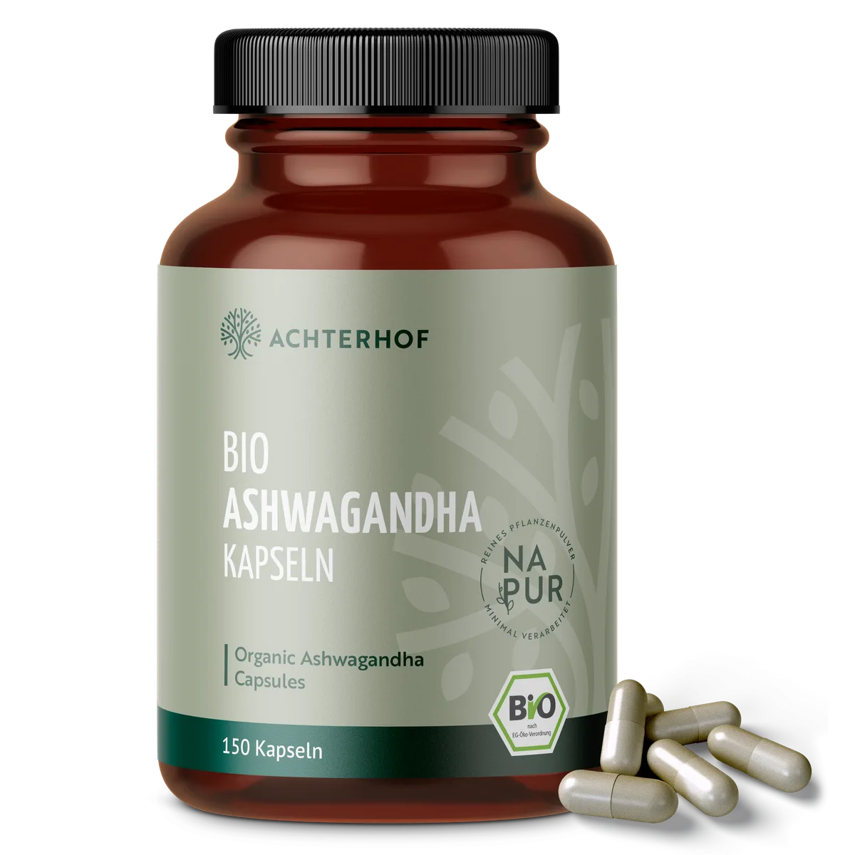 Ashwagandha Kapseln Bio (150 Kapseln) – Bild 2