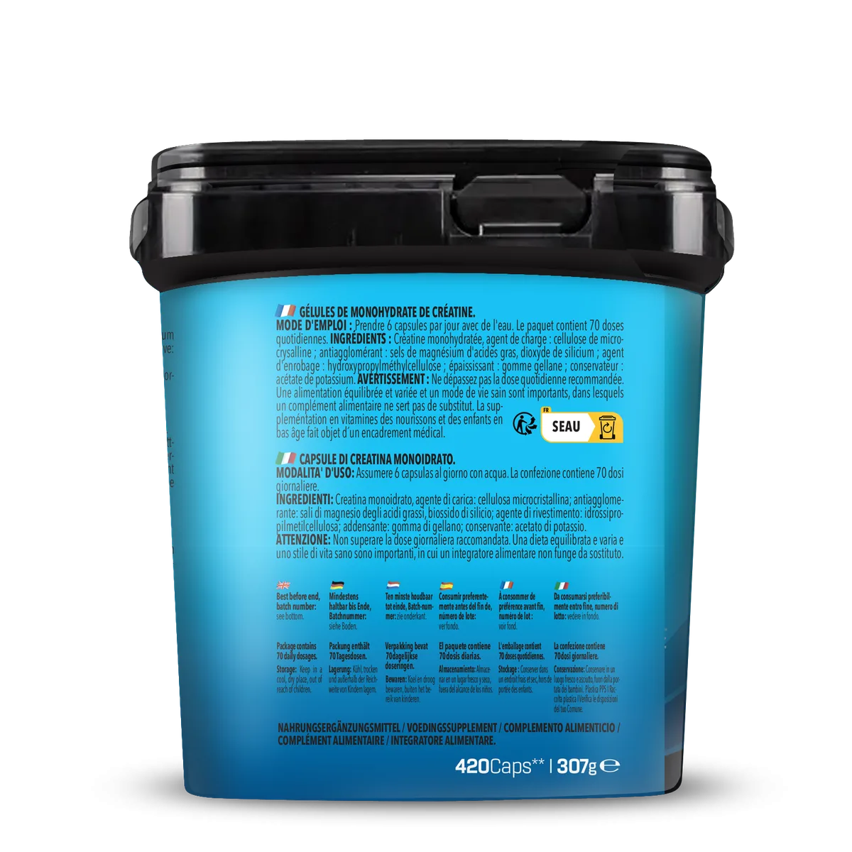 BIG PACK Creatine Monohydrate (420 Kapseln) – Bild 4
