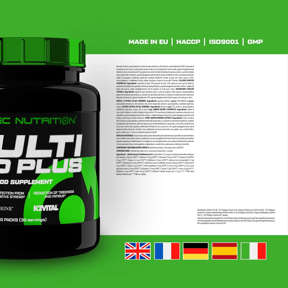 Scitec Nutrition Multi Pro Plus - 29-in-1 Multivitamin-Nahrungsergänzungsmittel mit Omega-3, Kalzium und Ginseng - 30-Tage-Vorrat in praktischen Beuteln – Bild 5
