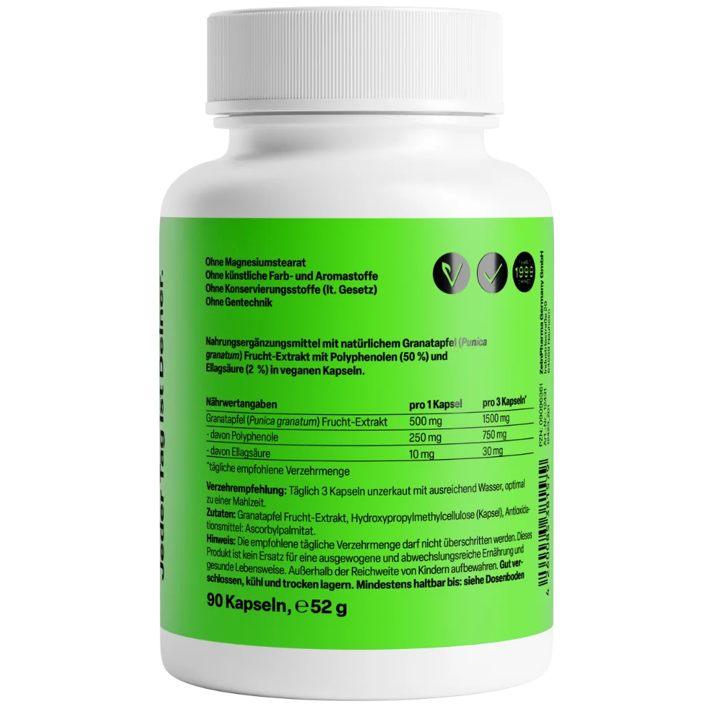 Granatapfel 500mg (90 Kapseln) – Bild 2