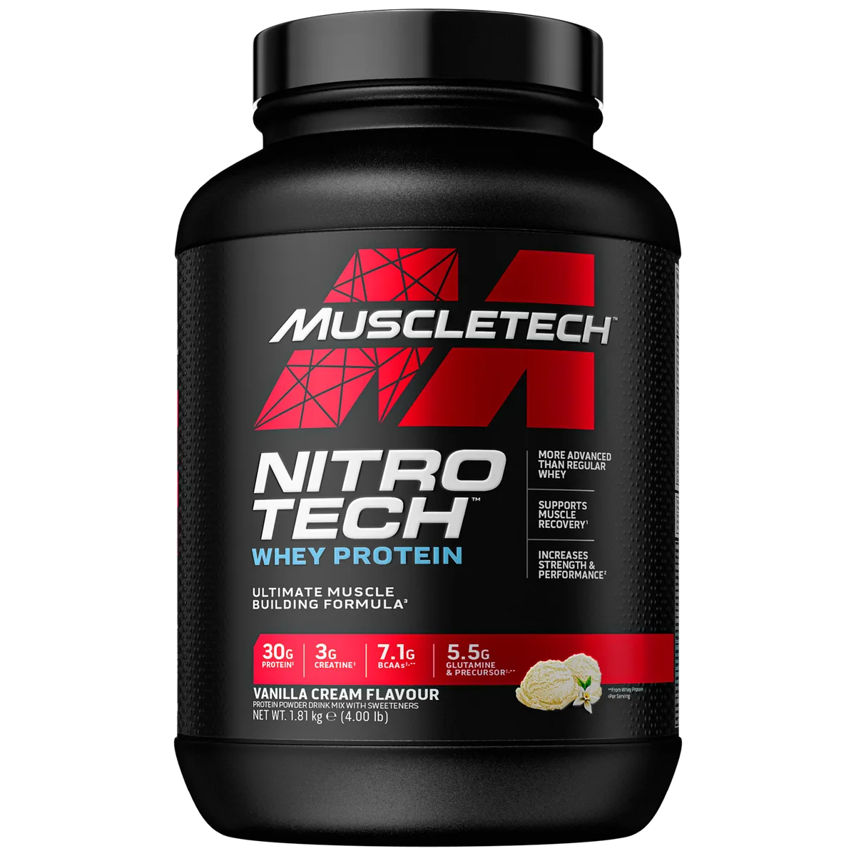 Nitro-Tech Whey Protein Vanilla Cream / 908.0 – Bild 3