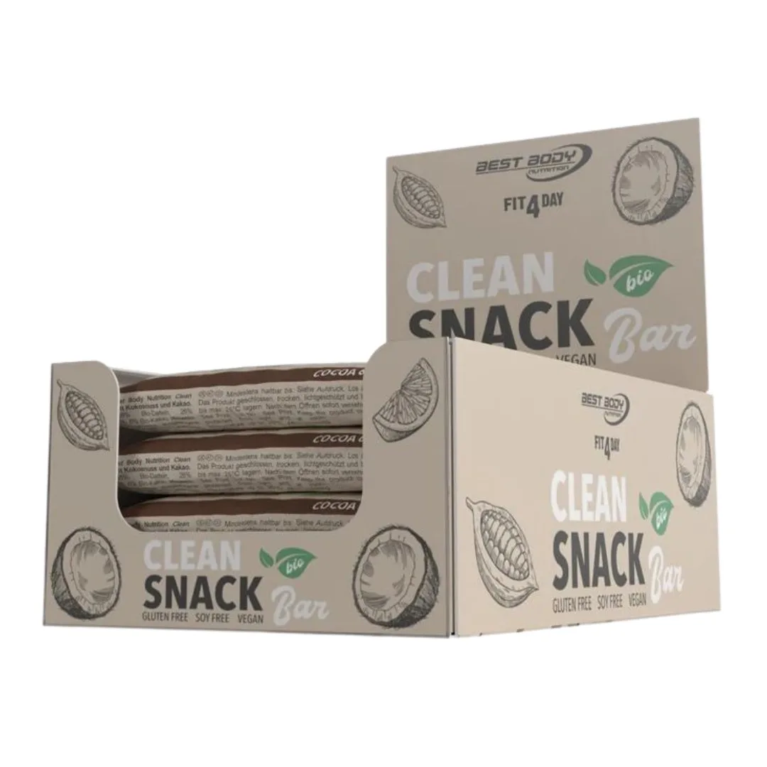 Best Body Nutrition Bio Clean Snack Bar - 20x50g im Karton