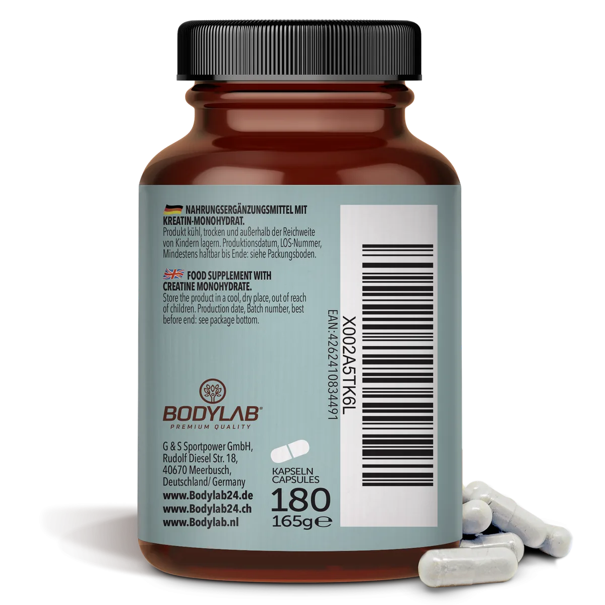 Kreatin Monohydrat (180 Kapseln) – Bild 6