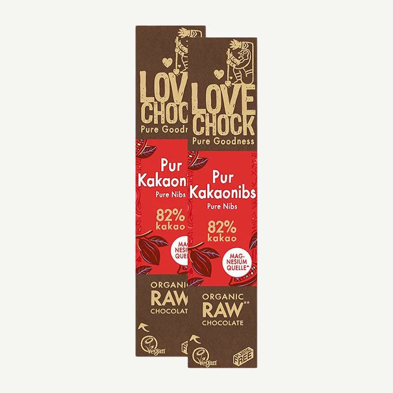 Lovechock rohe Bio-Schokolade Bars Kakaosplitter / 40 g – Bild 5