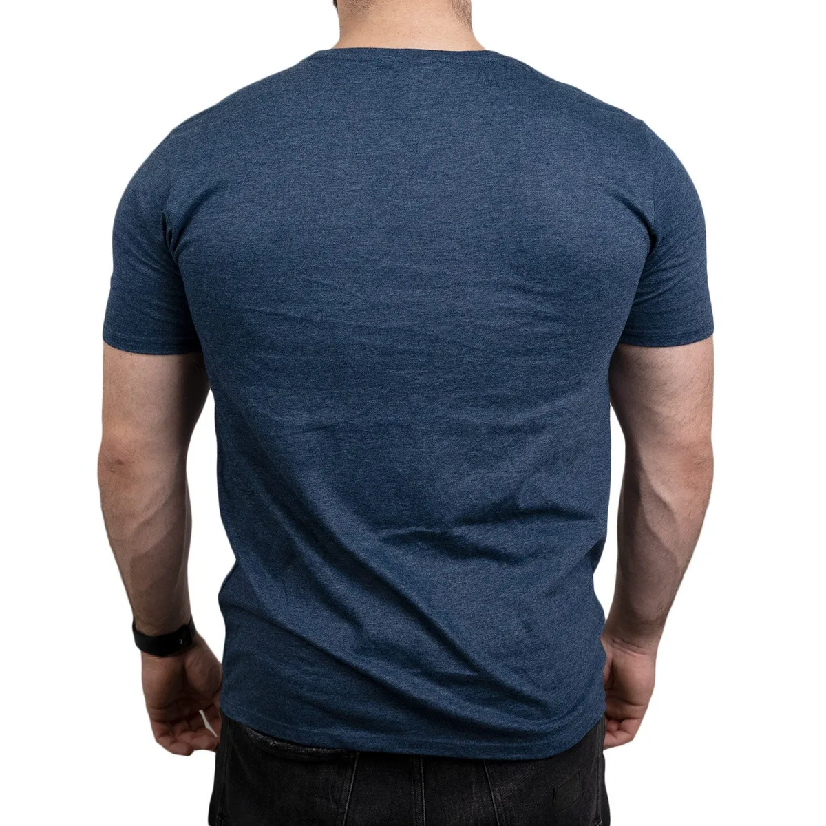 ZEC+ T-SHIRT MELANGE Blau / 2XL – Bild 2