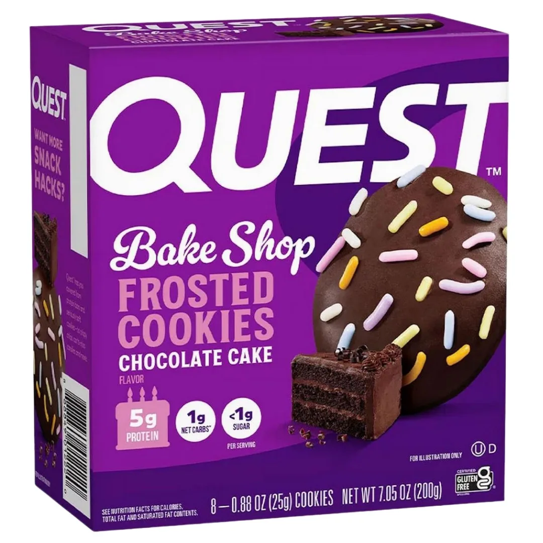 Quest Nutrition Frosted Cookies - (MHD-Ware) - 8x25g im Karton