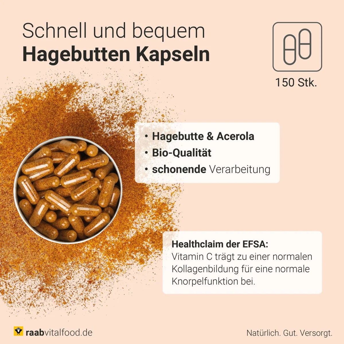 Hagebutte bio (150 Kapseln) – Bild 4