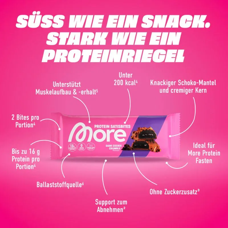 More Protein Satisbites 12 x 2x25g BOX / Milk Chocolate Pistachio – Bild 3
