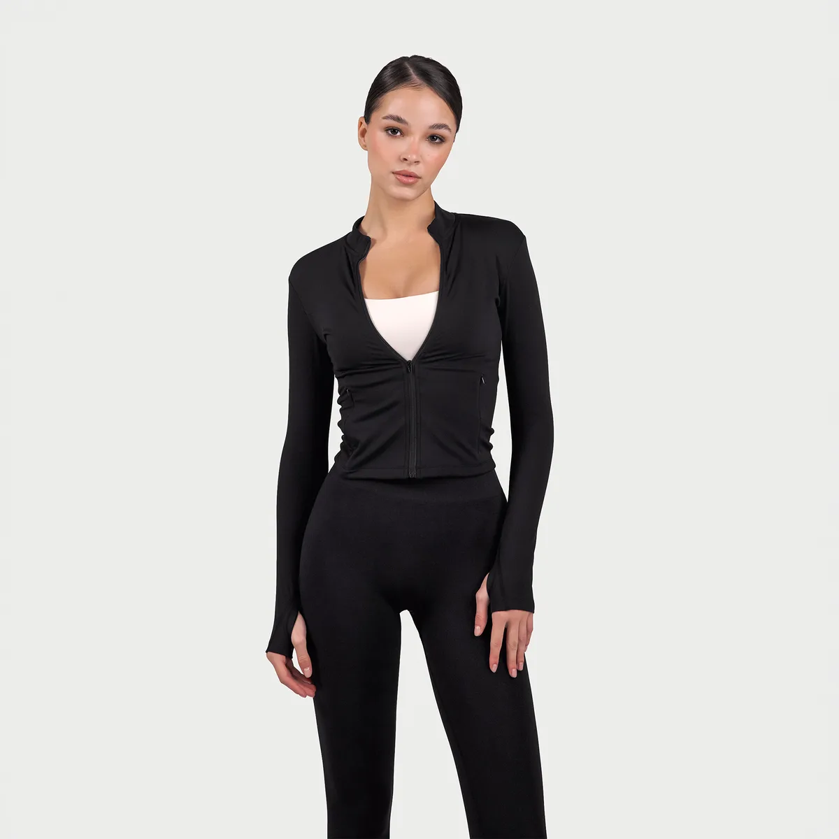 MRIIÀ Soft Active Zip Up Jacket Black / L