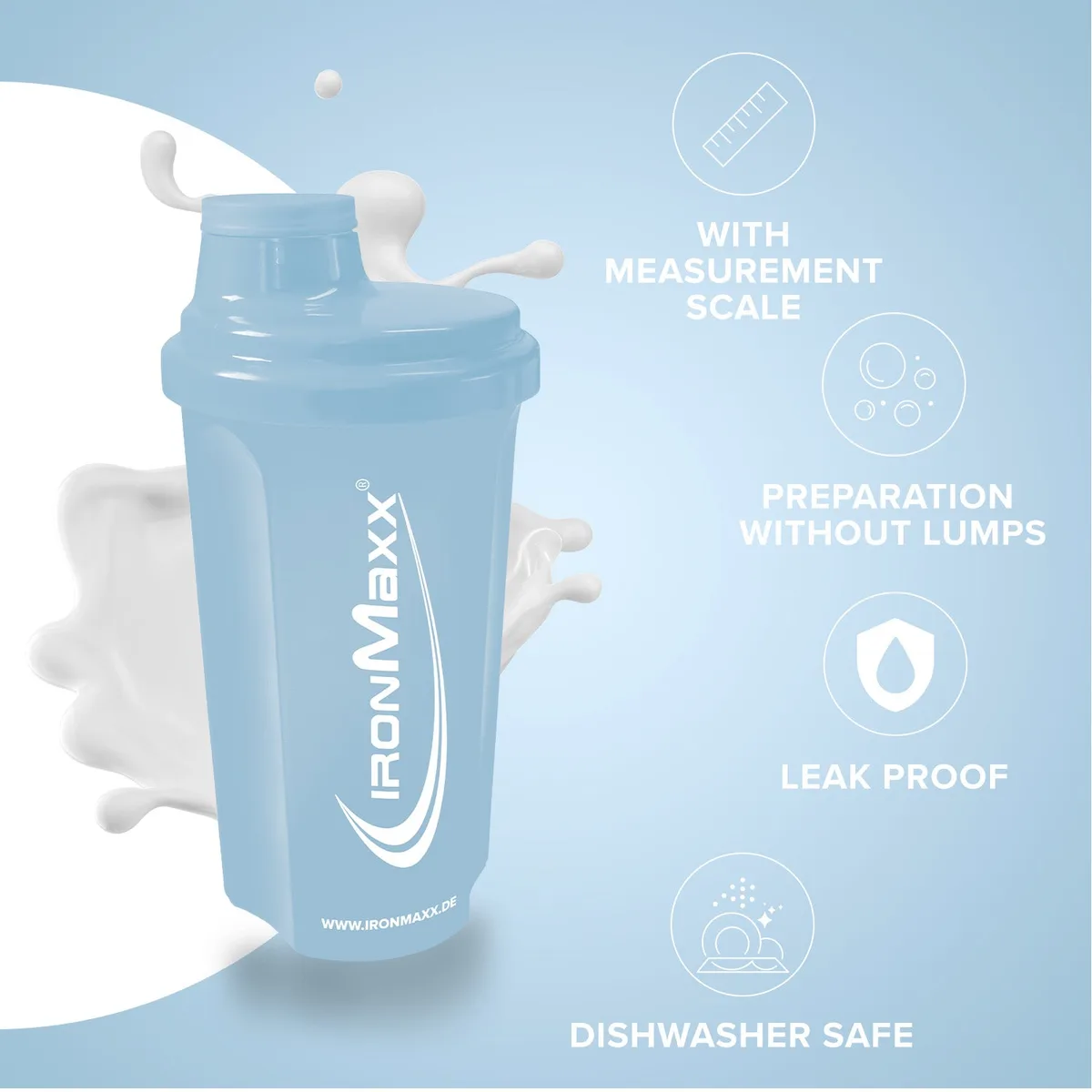 Shaker (700ml) - Columbia Blue – Bild 6