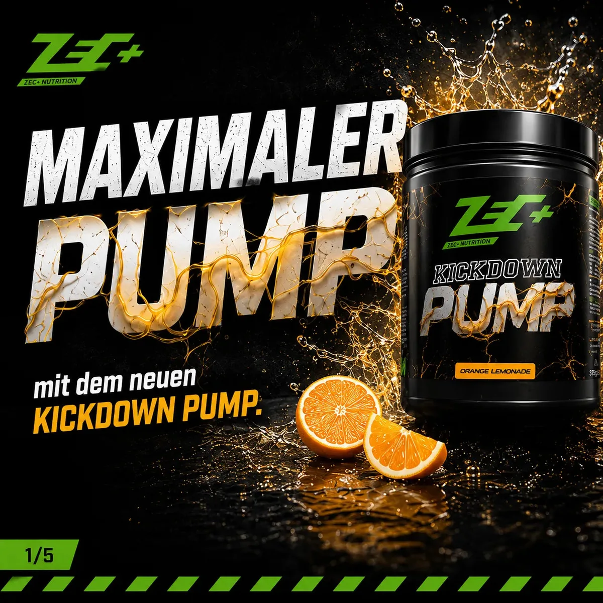 ZEC+ KICKDOWN PUMP, 375g Orange Lemonade – Bild 2