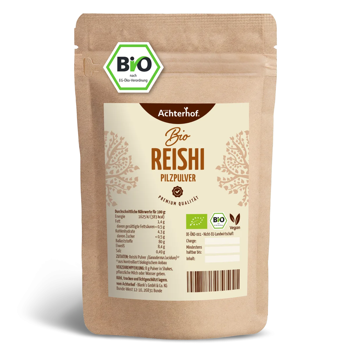 Bio Reishi Pilzpulver (100g)