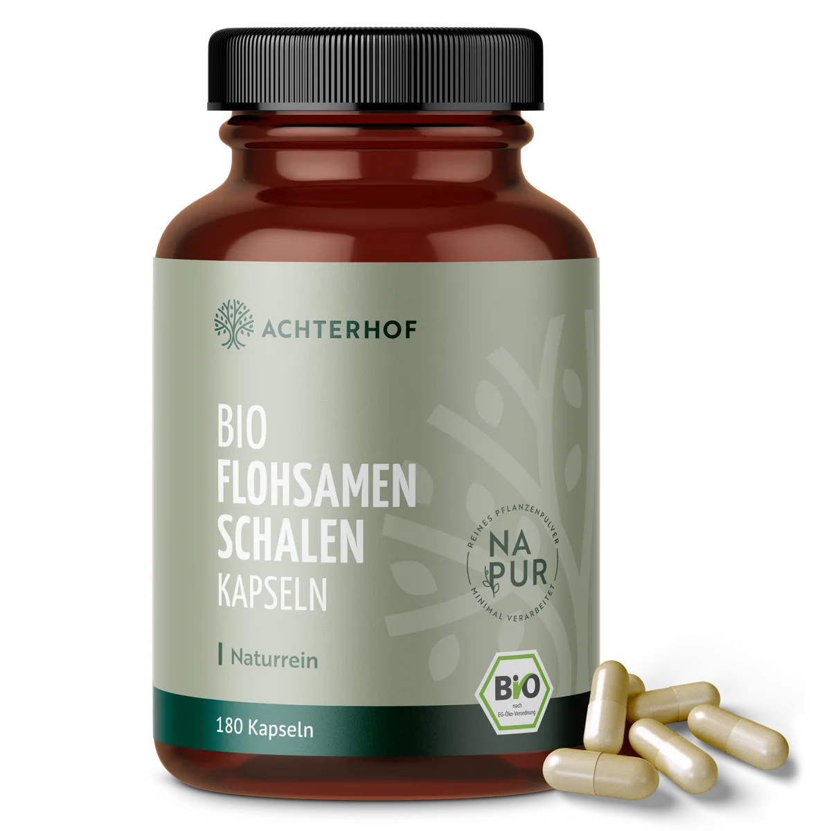 Flohsamenschalen Kapseln Bio (180 Kapseln)