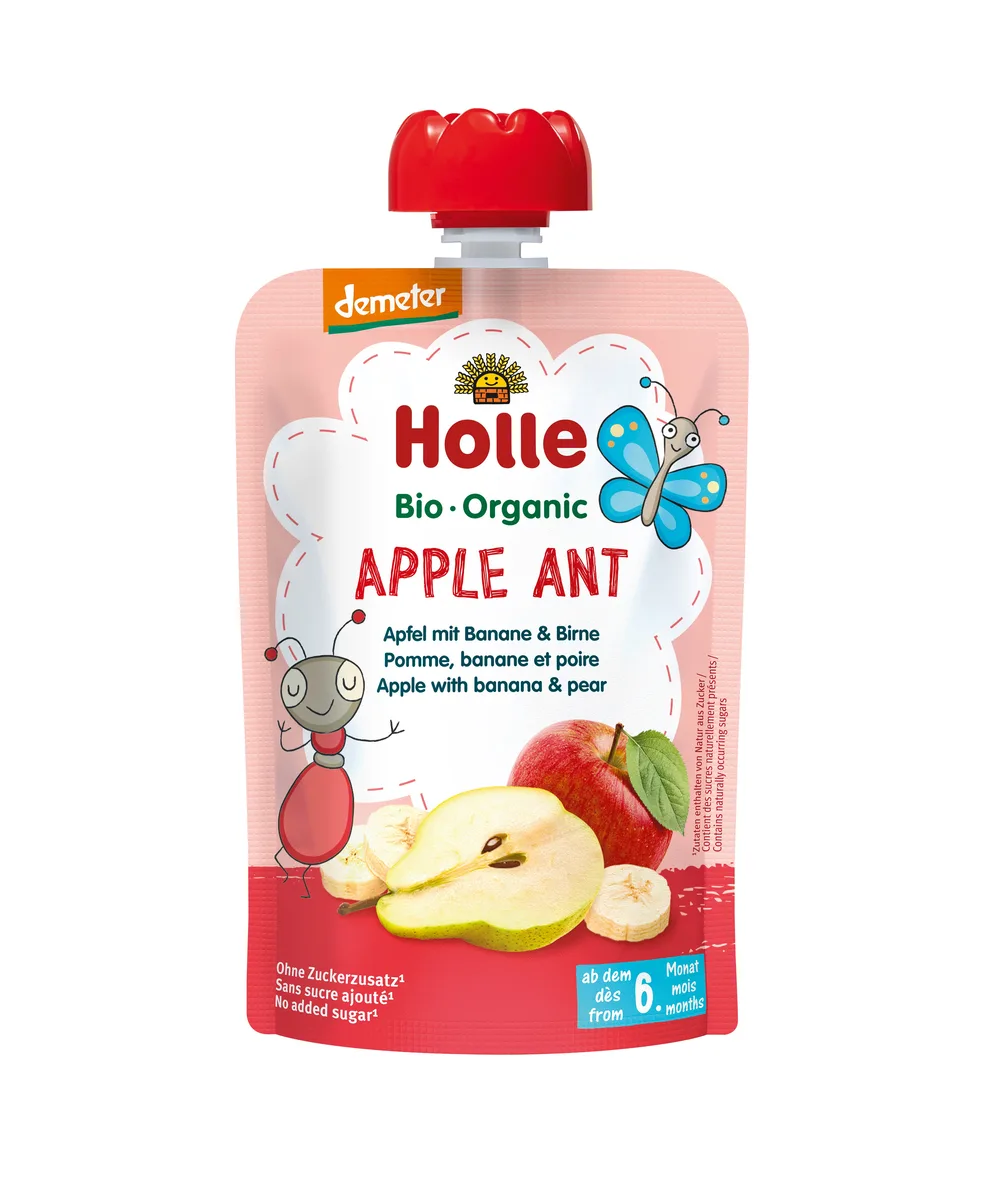 Demeter Pouchy ab dem 6. Monat (90g) Apfel & Banane mit Birne