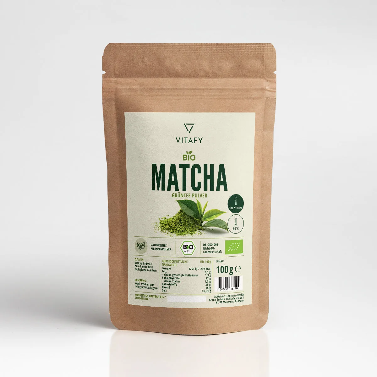 Bio Matcha Grünteepulver (100g) – Bild 2
