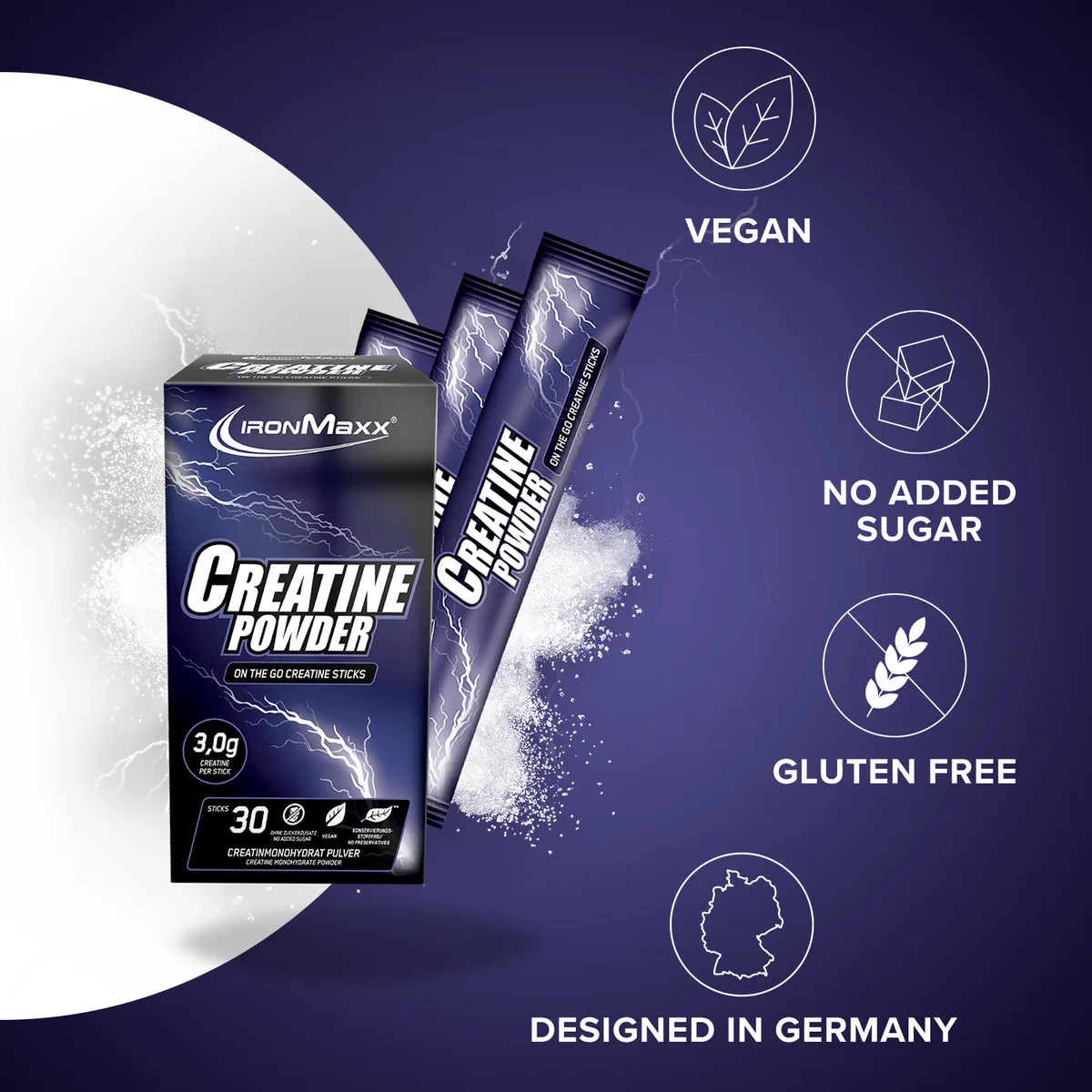 Creatine Monohydrate Sticks (30x3,4g) – Bild 3