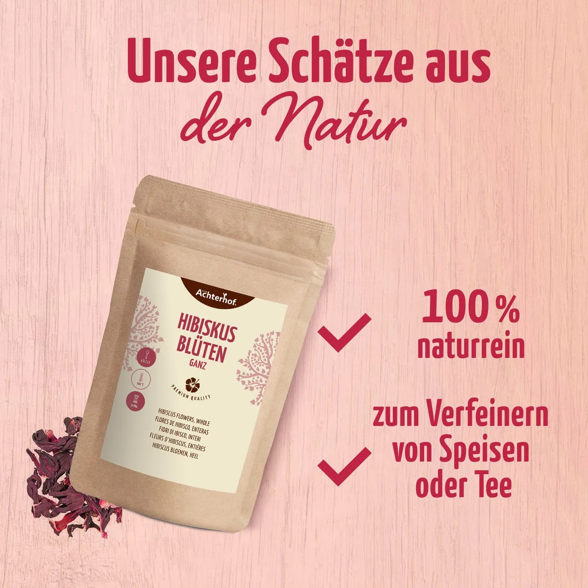 Hibiskusblüten ganz (100g) – Bild 6