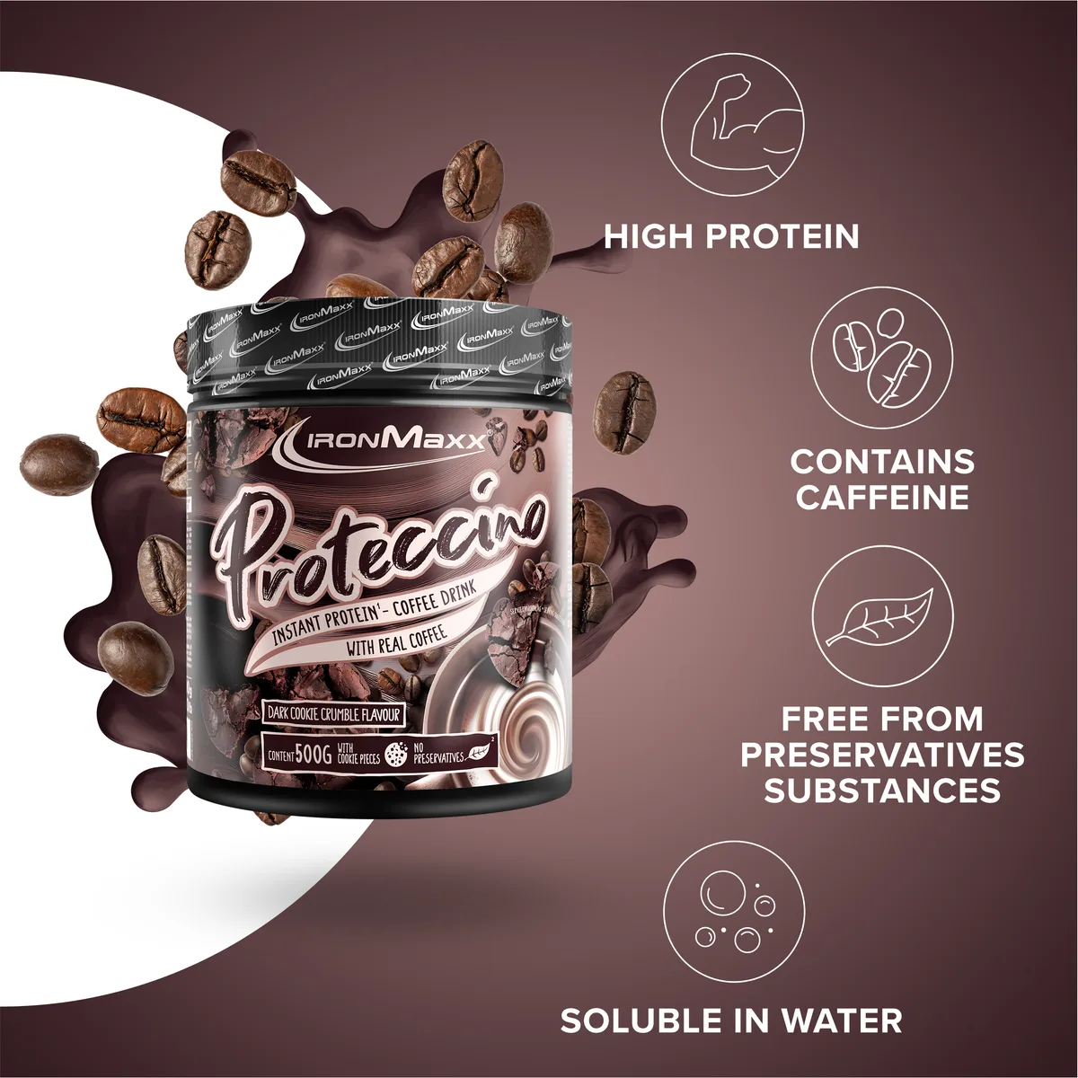 Proteccino (500g) - Dark Cookie Crumble – Bild 7