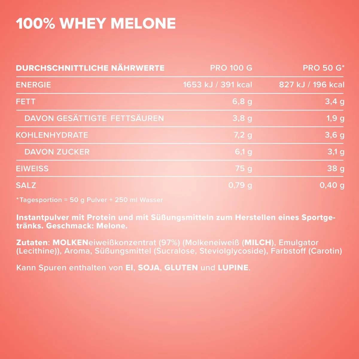 100% Whey Protein (2350g) - Melone – Bild 4