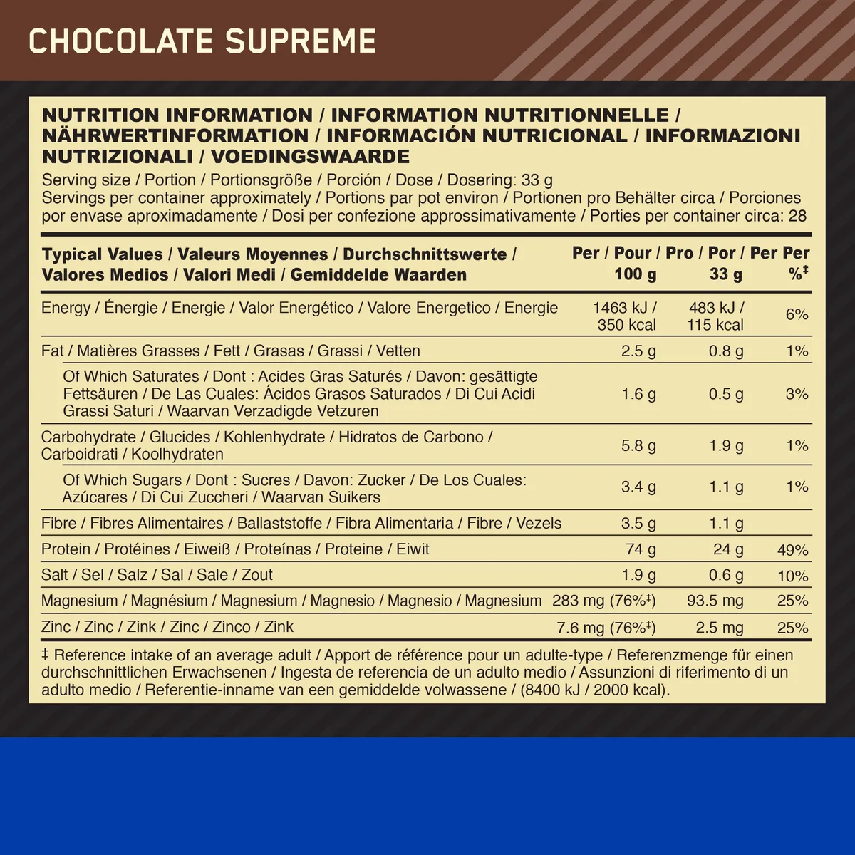 100% Casein (924g) Chocolate – Bild 2