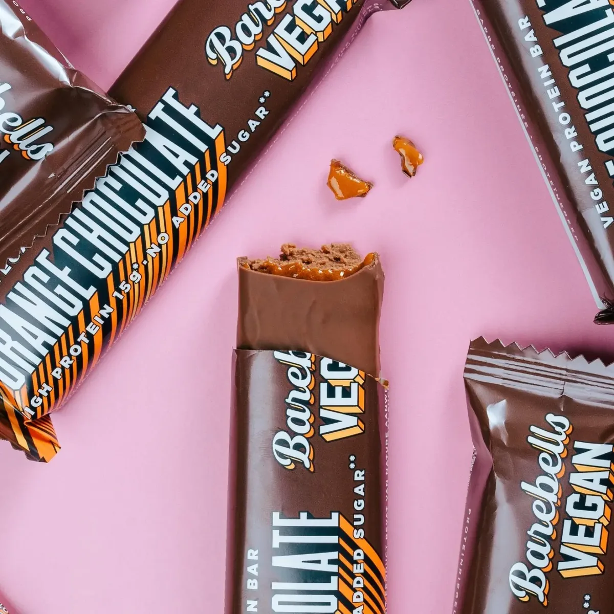 Vegan Protein Bar (55g) Caramel Choco Chip – Bild 4