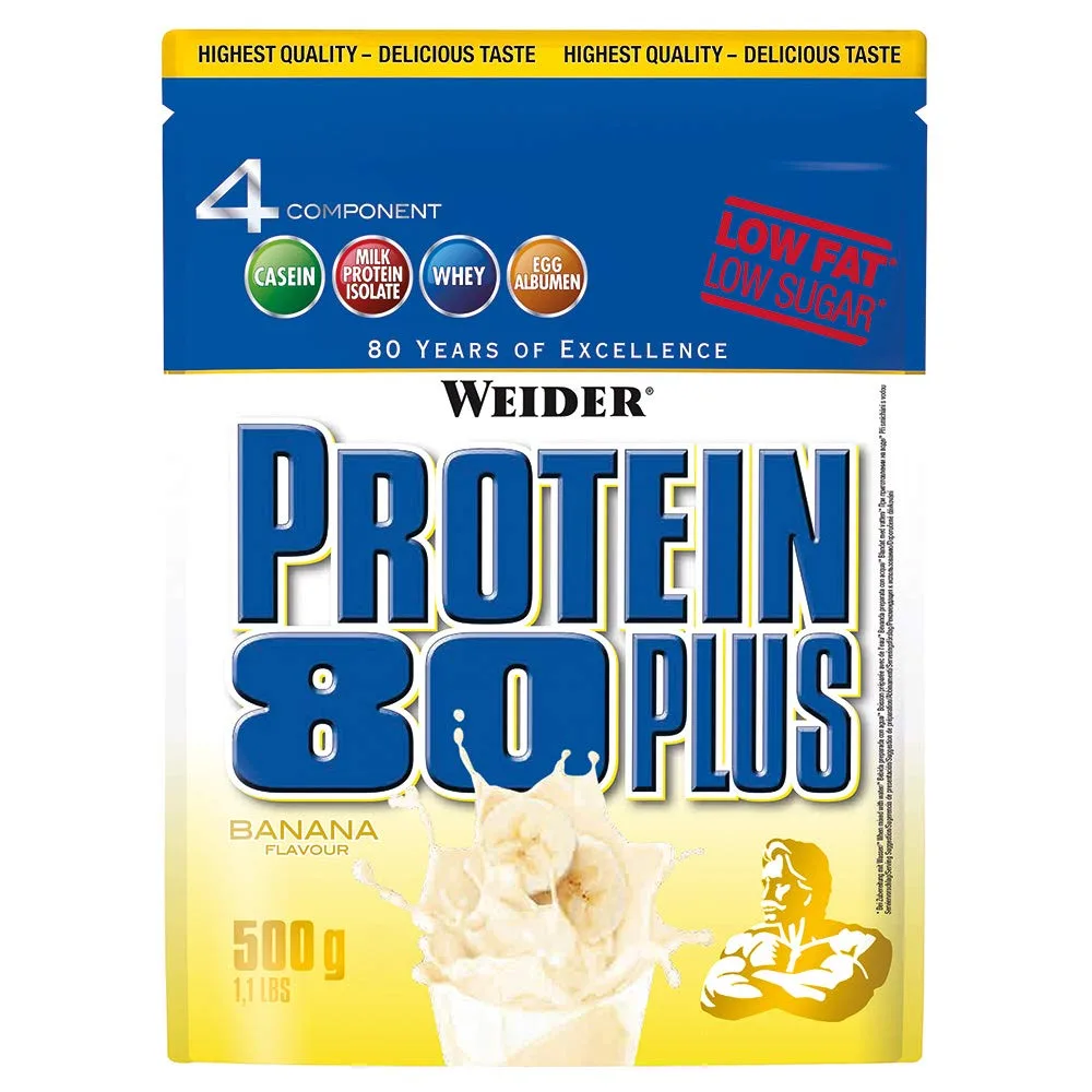 Weider Protein 80 plus 2 x 500g Beutel 2er Pack Banane