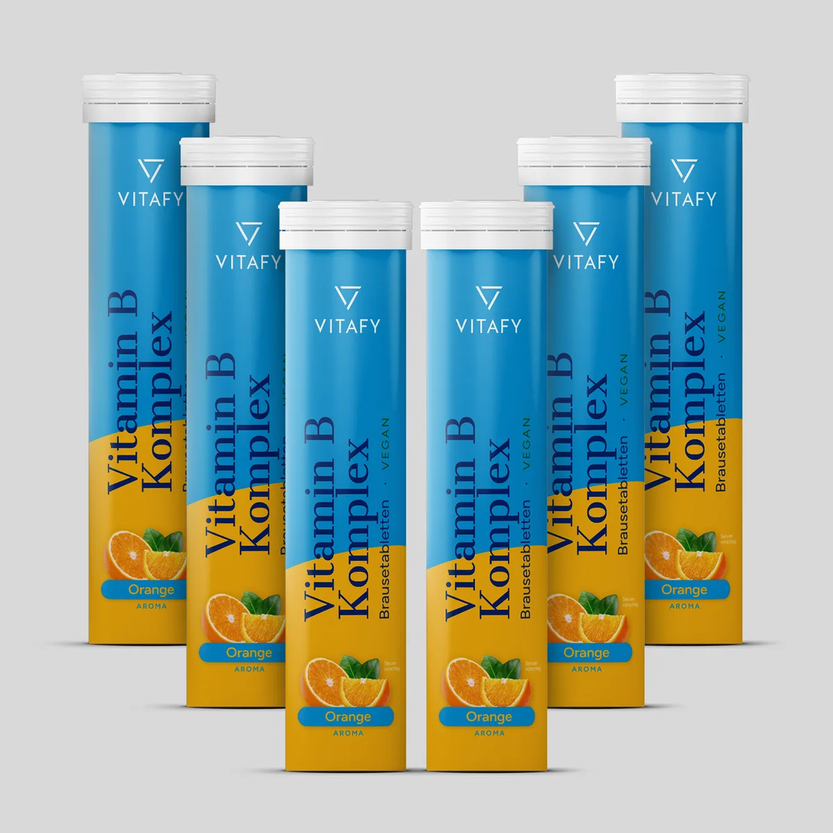 Vitamin B Komplex - Orange (20 Brausetabletten) - 6er Pack