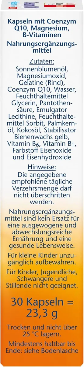 Coenzym Q10 + Magnesium + B-Vitamine (30 Kapseln) – Bild 3