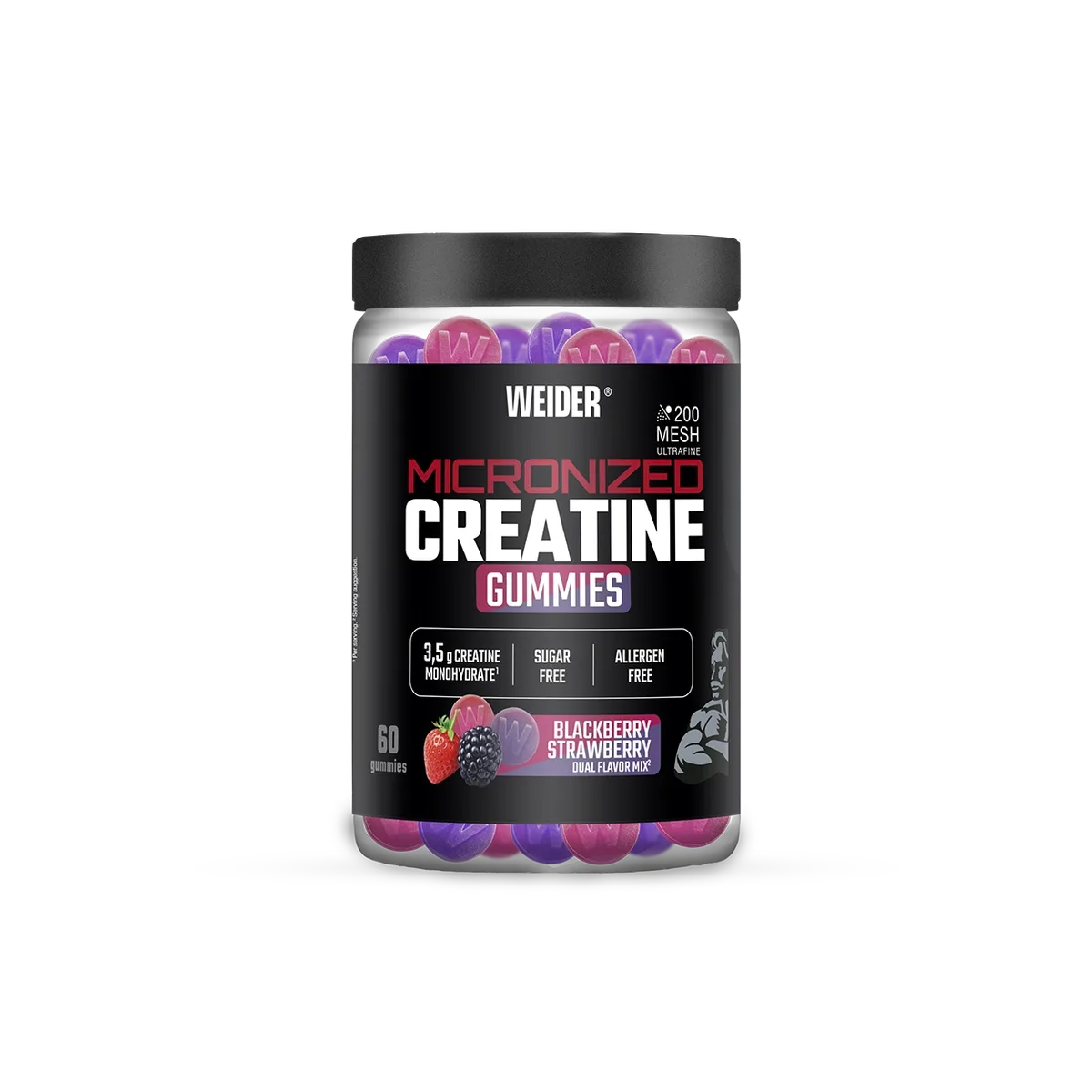 Micronized Creatine Gummies Dual Flavor (Blackberry & Strawberry)
