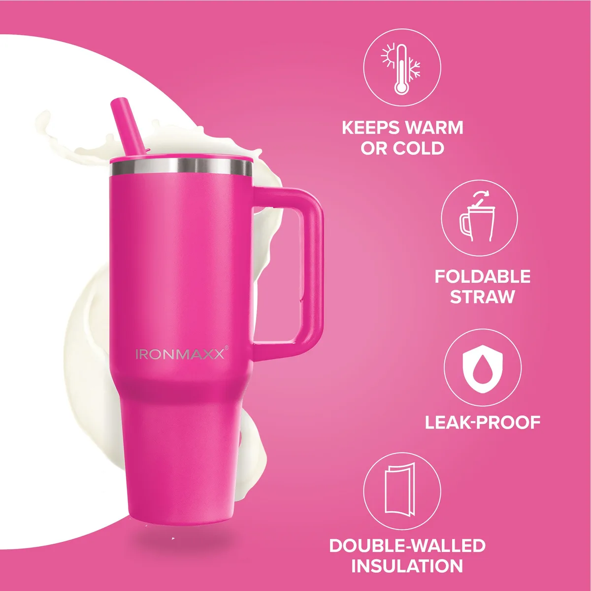 IronMaxx Cup V4.0 (1200ml) - Active Pink – Bild 6