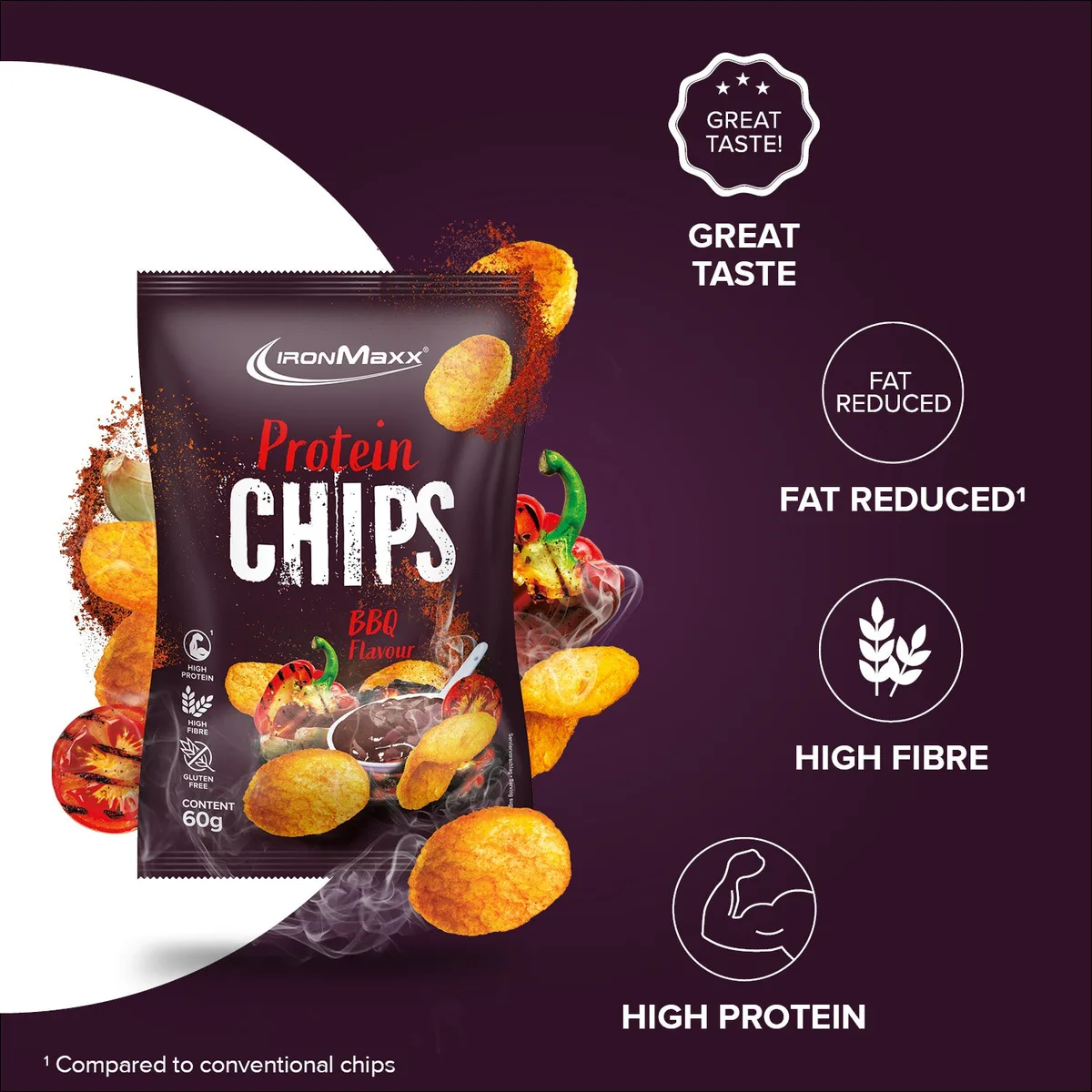 Protein Chips 3.0 (60g) - Barbecue – Bild 2