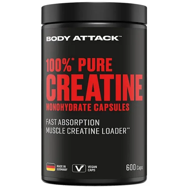 Body Attack Creatine Capsules, 600 Kaps.